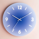 Stilvolle Wanduhr ohne Ticken – Sonnenuntergangsdesign