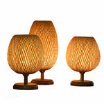 Elegante Tischlampe aus Bambus für Wohn- und Schlafzimmer