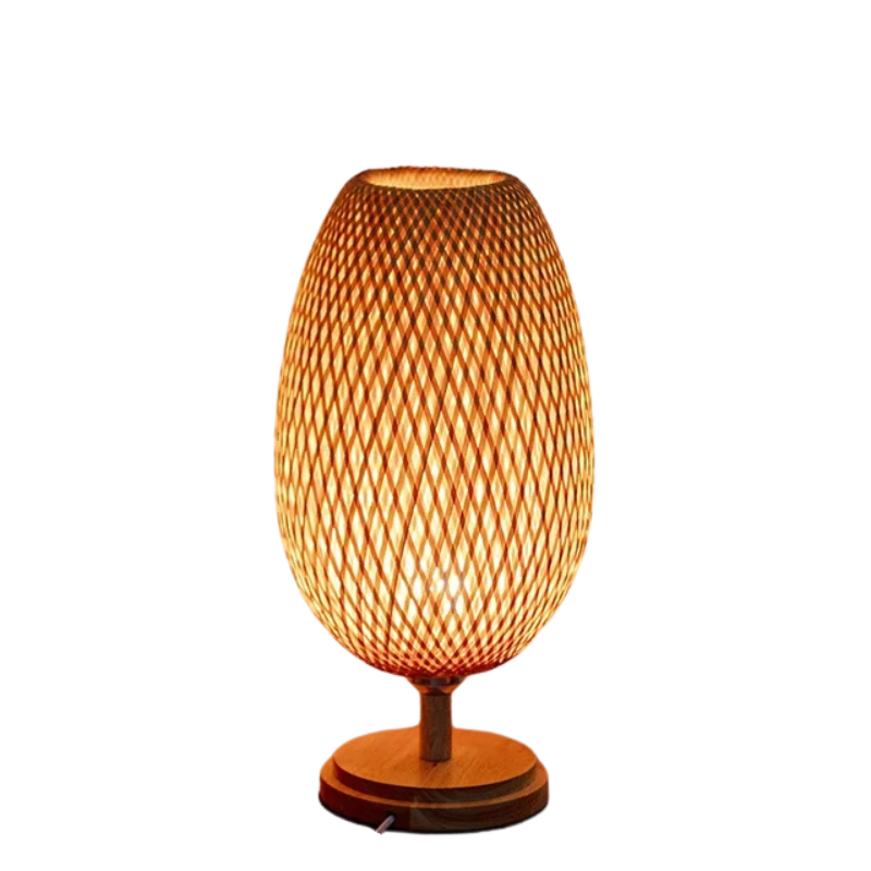 Elegante Tischlampe aus Bambus für Wohn- und Schlafzimmer