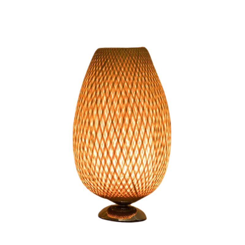 Elegante Tischlampe aus Bambus für Wohn- und Schlafzimmer