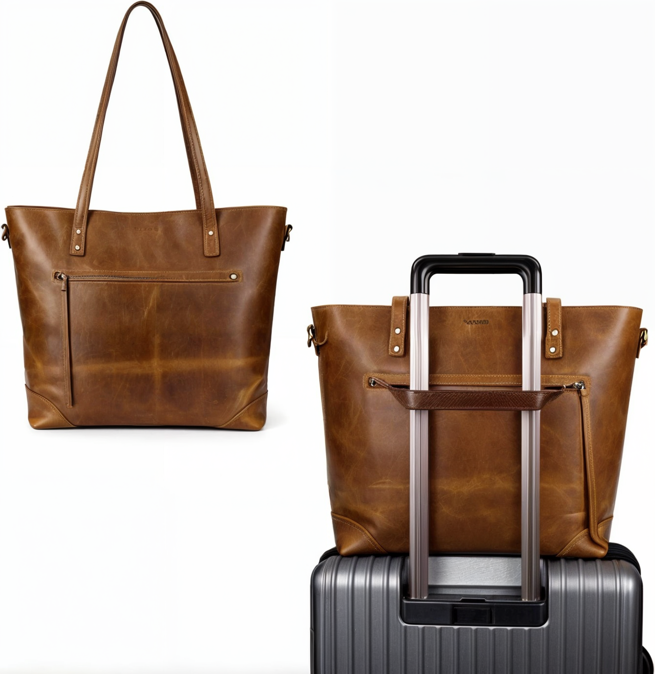 Elegant shoulder bag made of high-quality leather