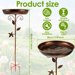 Vogelbad mit Stand | Robuste Metallwanne | NaturOase