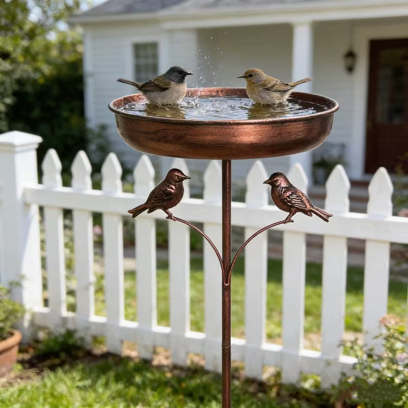 Vogelbad mit Stand | Robuste Metallwanne | NaturOase