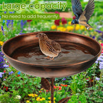 Vogelbad mit Stand | Robuste Metallwanne | NaturOase