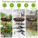 Vogelbad mit Stand | Robuste Metallwanne | NaturOase