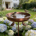 Vogelbad mit Stand | Robuste Metallwanne | NaturOase