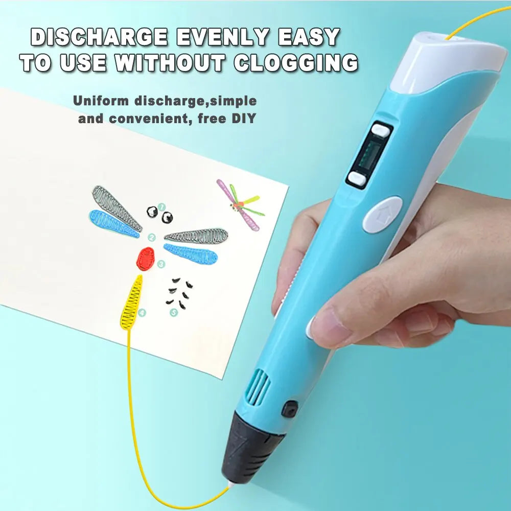 3D Drawing Pen Adjustable Temperature & LCD Display