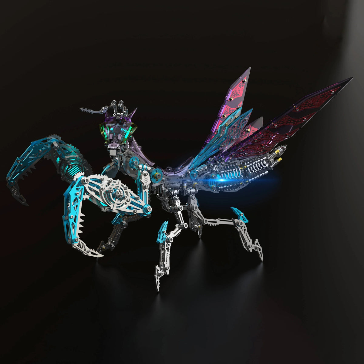 3D Mantis Kit Stainless Steel Movable Joints & Magnetic LED