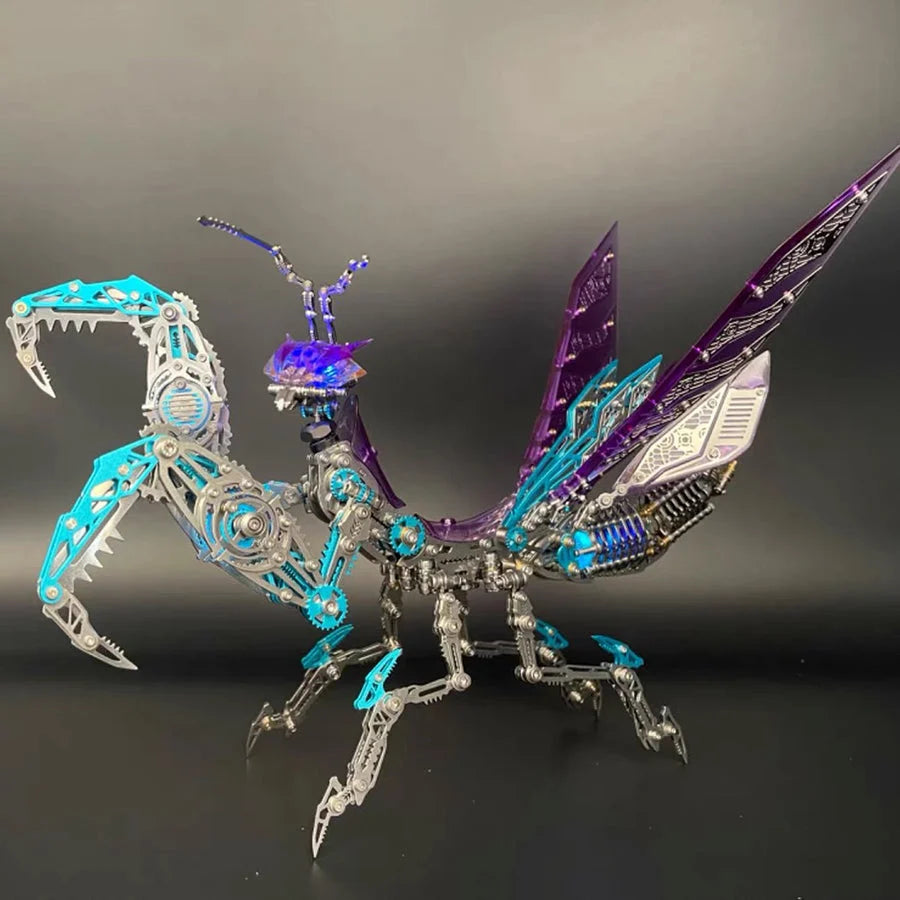 3D Mantis Kit Stainless Steel Movable Joints & Magnetic LED