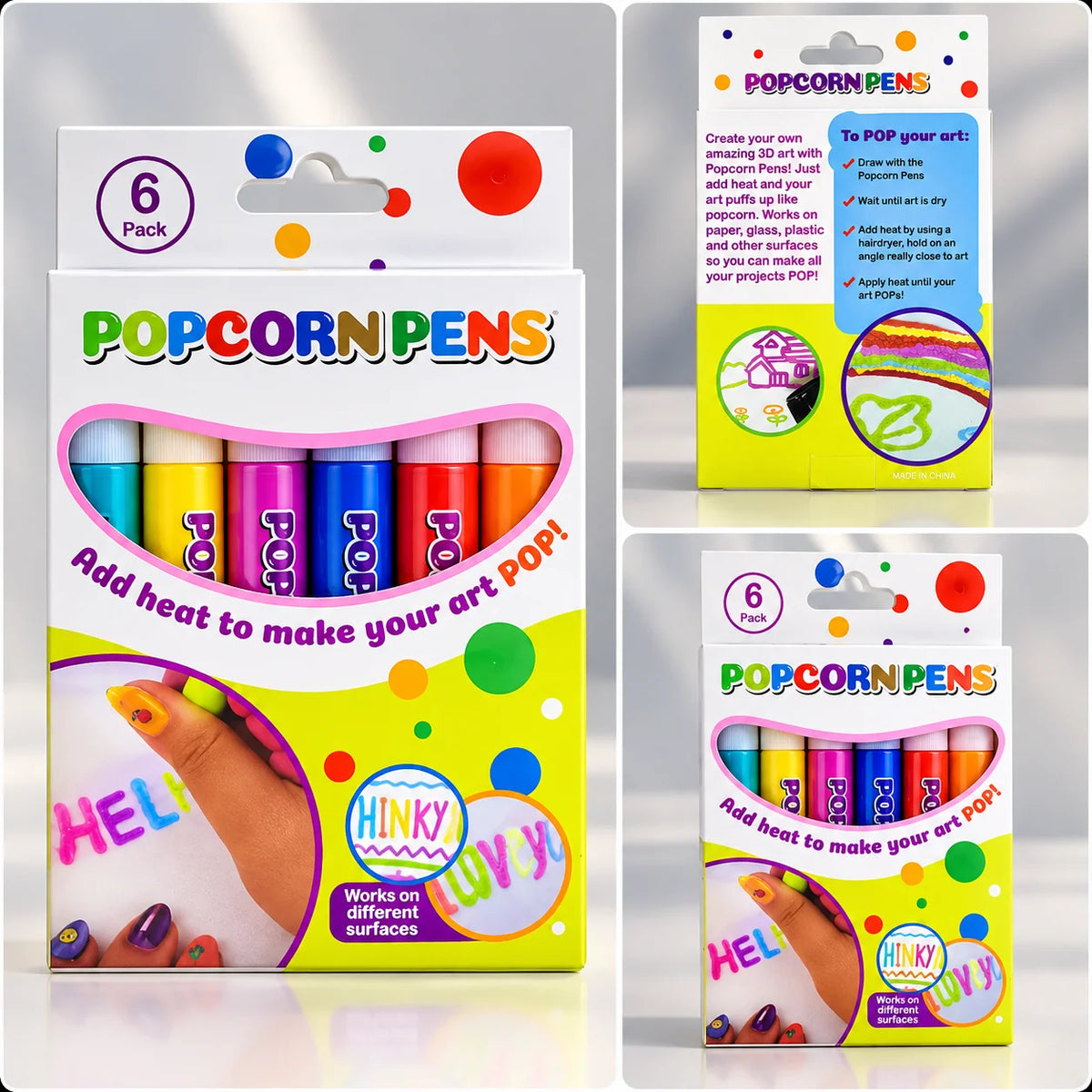 3D Paint Pens Heat-Activated Set of 6