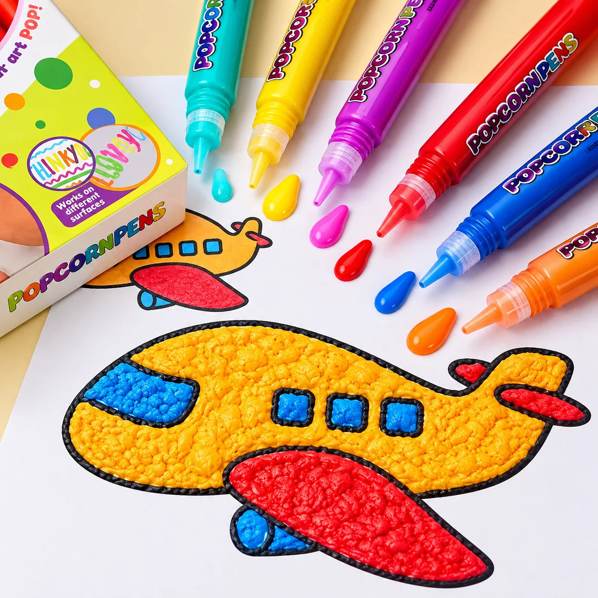 3D Paint Pens Heat-Activated Set of 6