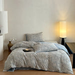 4-Piece Bedding Set Linen-Cotton Temperature-Regulating Geometric Patchwork