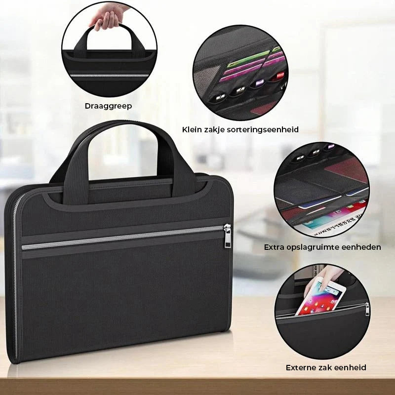 A4 Document Organizer Fireproof & Waterproof 12 Pockets