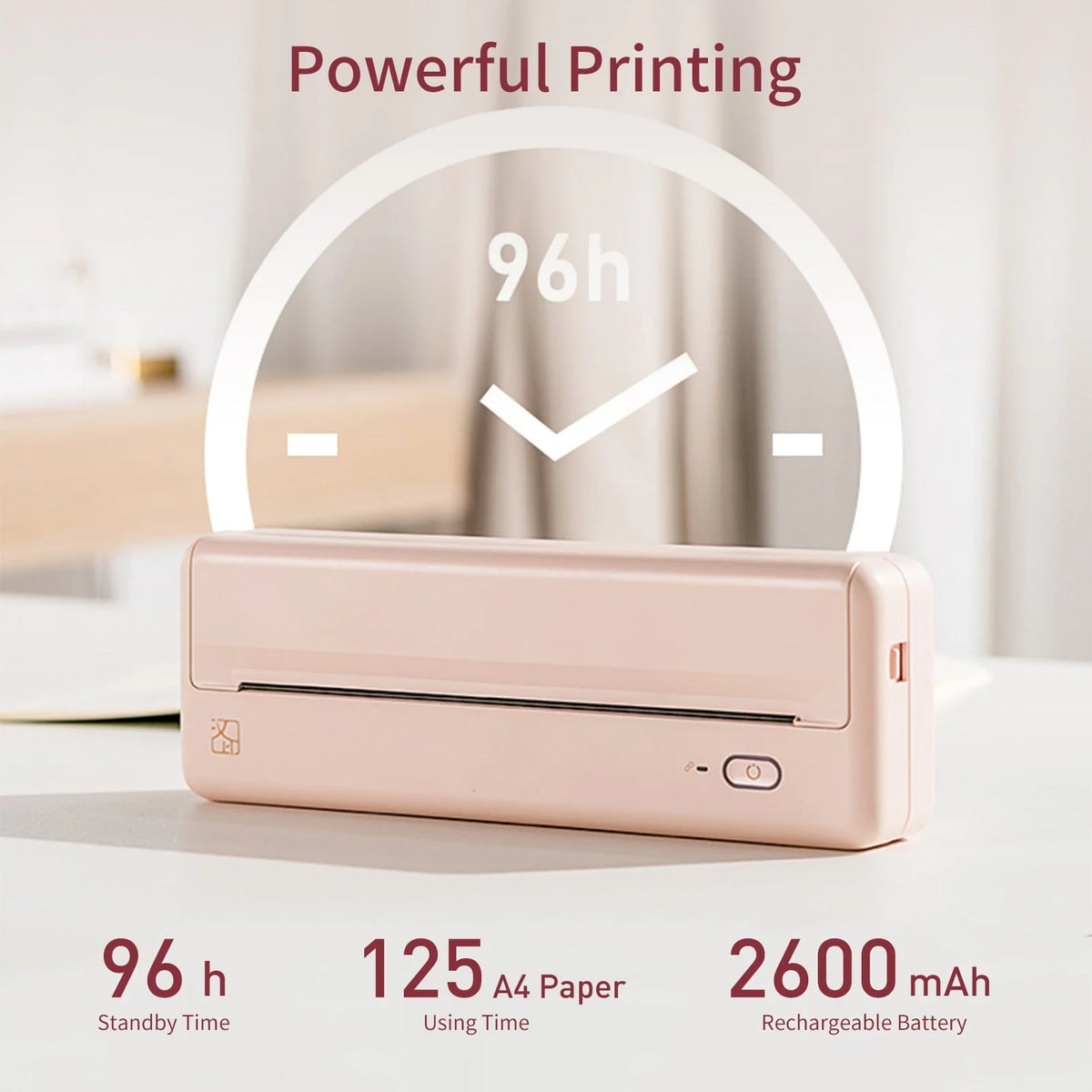 A4 Printer Portable Inkless Thermal Wireless