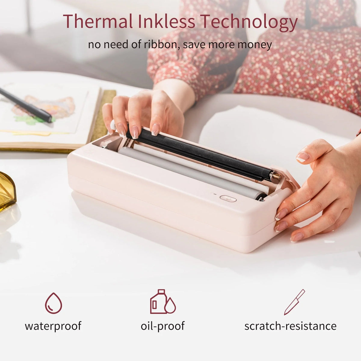 A4 Printer Portable Inkless Thermal Wireless