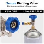 AC Refill Hose R134A R12 R22 0-350 PSI Gauge
