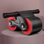 Ab Roller Double-Spring Rebound Phone Stand & Foldable Handles
