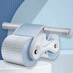 Ab Roller Non-Slip Wheels Automatic Recoil Adjustable Resistance