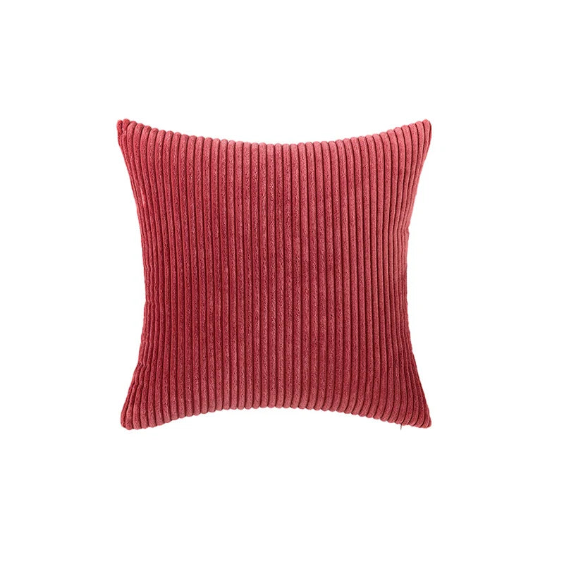 Accent Pillow Cover Deep-Channel Ribbed Corduroy Concealed Zipper