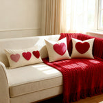 Accent Pillow Cover Tufted Hooked Texture & Tassel Corners