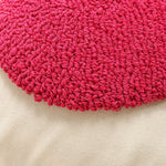 Accent Pillow Cover Tufted Hooked Texture & Tassel Corners