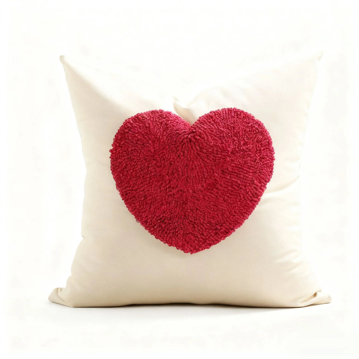 Accent Pillow Cover Tufted Hooked Texture & Tassel Corners