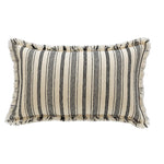 Accent Pillow Handwoven Cotton Fringed Stripe Removable Cover