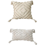 Accent Pillow Set Pom-Pom Tufted Hand-Knotted Tassels