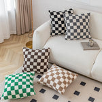 Accent Pillow Ultra-Soft Sherpa Checkered