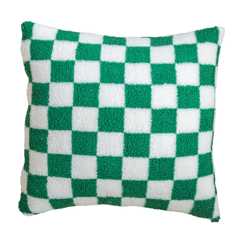 Accent Pillow Ultra-Soft Sherpa Checkered