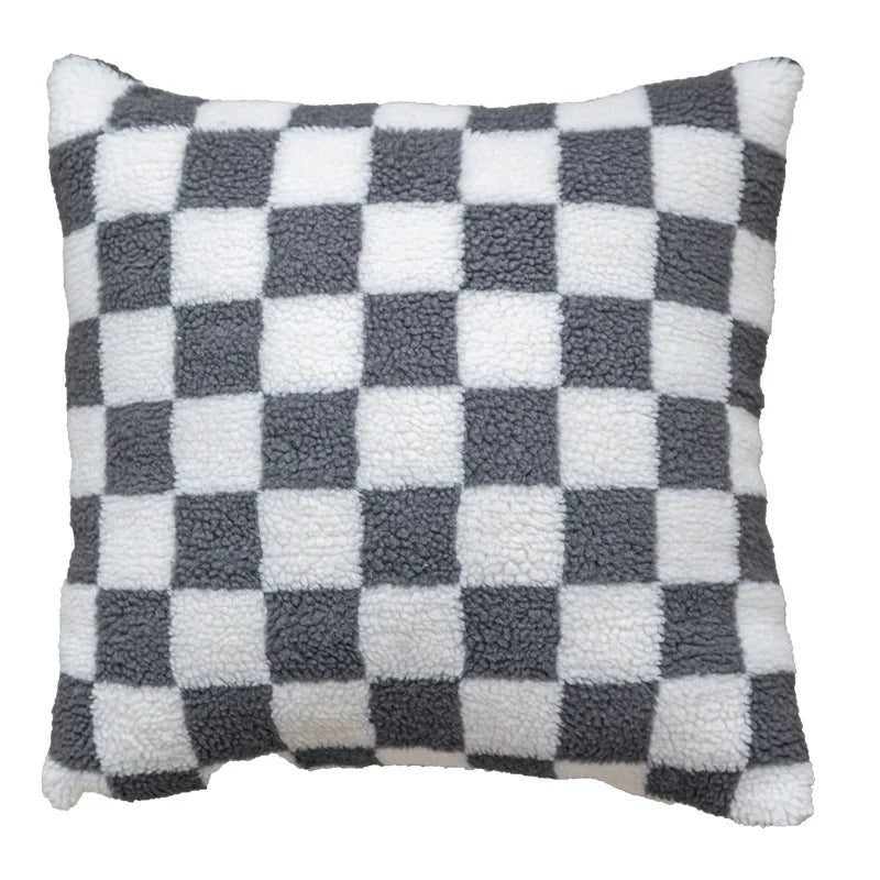 Accent Pillow Ultra-Soft Sherpa Checkered