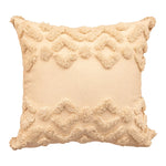 Accent Throw Pillow Tufted Shag & Tassels Removable Cover