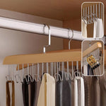 Accessory Hanger Wood 8 Hooks 360° Swivel Top