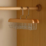 Accessory Hanger Wood 8 Hooks 360° Swivel Top