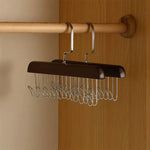 Accessory Hanger Wood 8 Hooks 360° Swivel Top