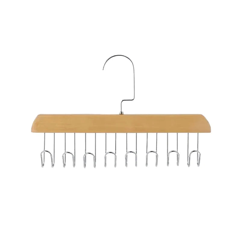 Accessory Hanger Wood 8 Hooks 360° Swivel Top