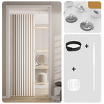 Accordion Door Curtain Magnetic Closure No-Drill Installation