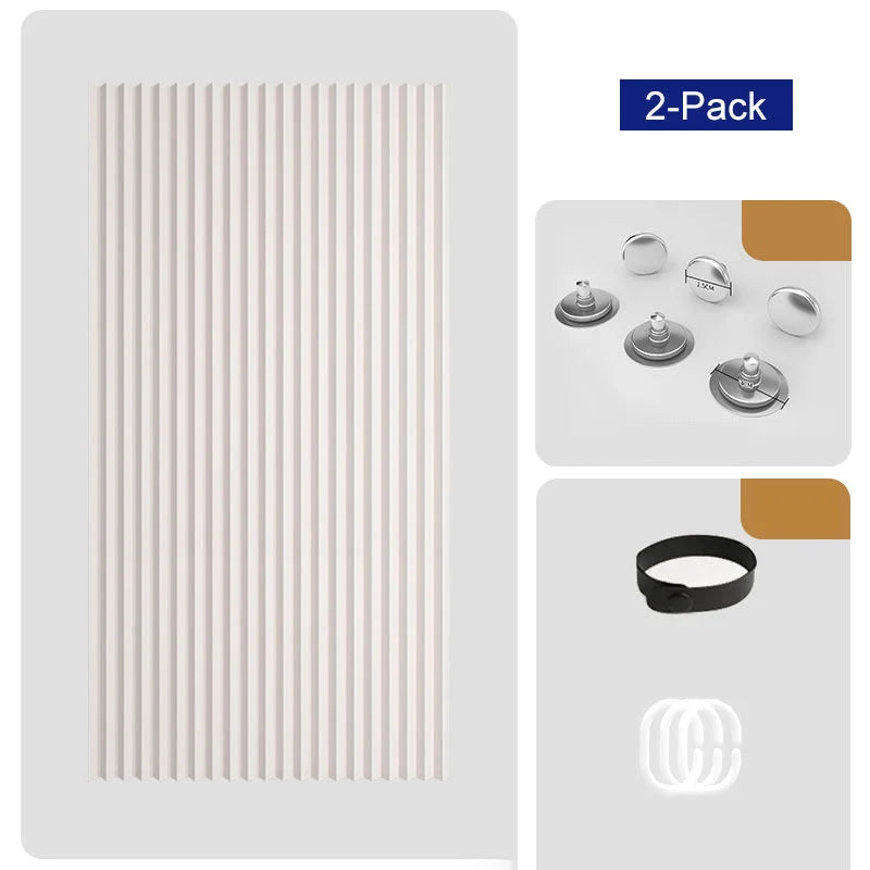 Accordion Door Curtain Magnetic Closure No-Drill Installation