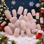 Acrylic Nail Tips Holiday Snowflakes & Ribbons Easy Application