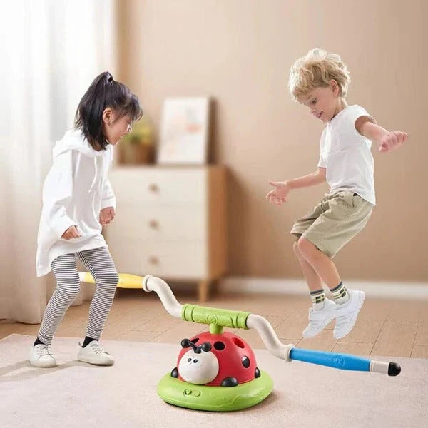 Activity Toy 3-in-1 Jump Pad Ring Toss Rocket Launcher