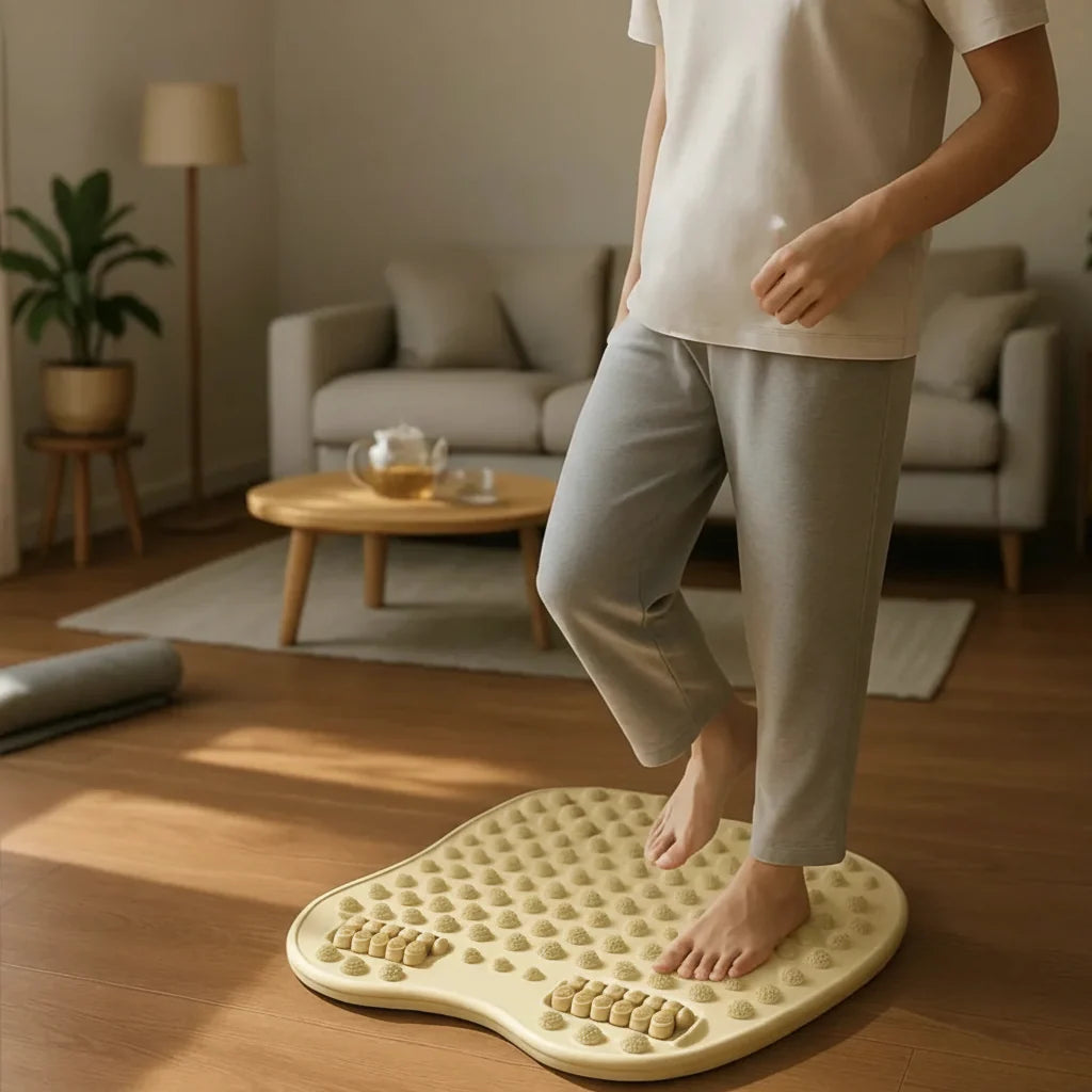 Acupressure Foot Massage Mat Roller Reflexology Pain Relief
