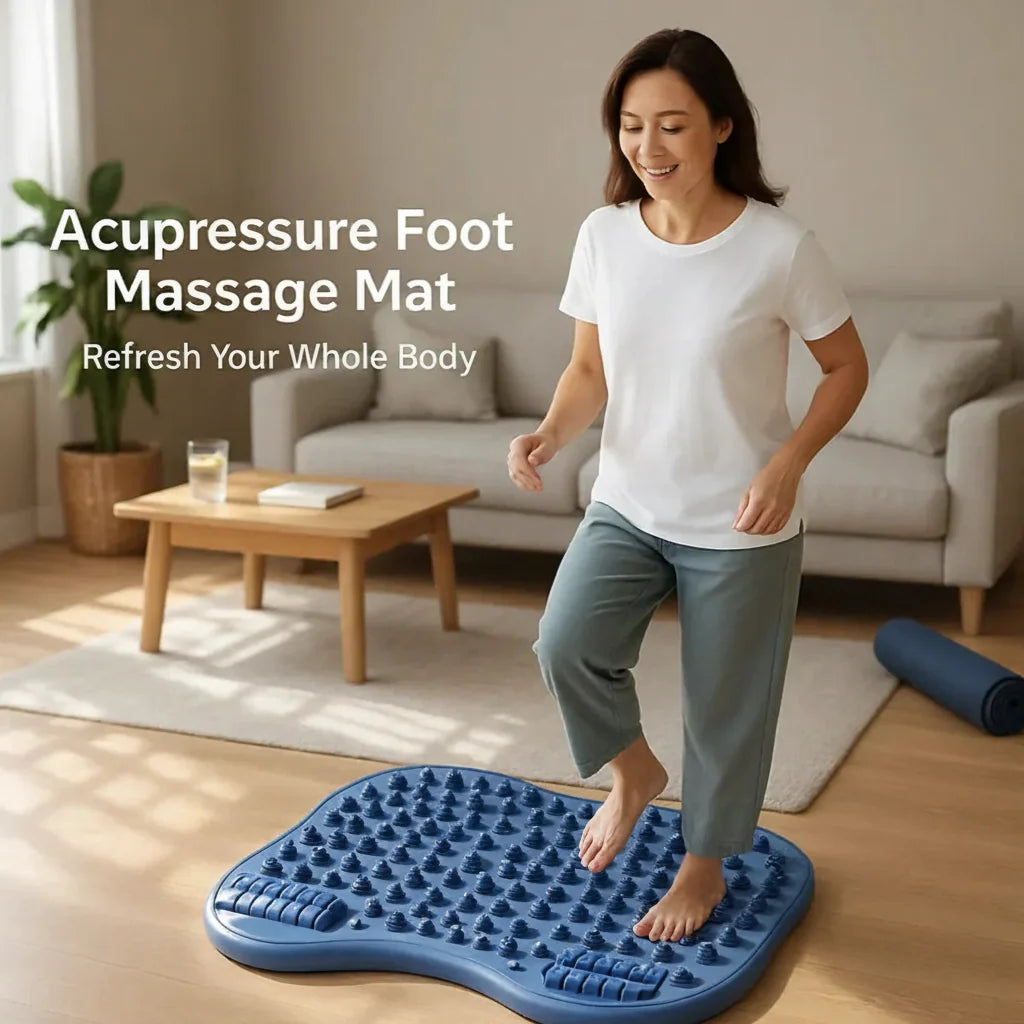 Acupressure Foot Massage Mat Roller Reflexology Pain Relief