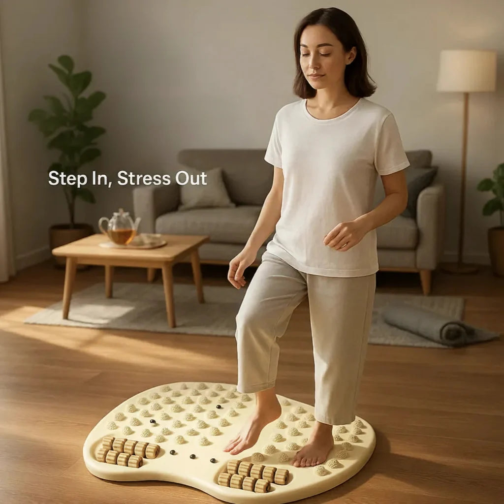 Acupressure Foot Massage Mat Roller Reflexology Pain Relief