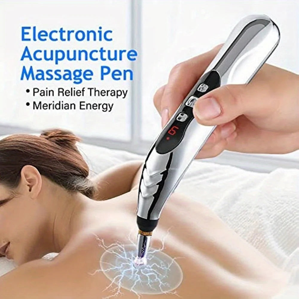 Acupuncture Pen Needle-Free Cordless & Rechargeable 5 Swappable Heads