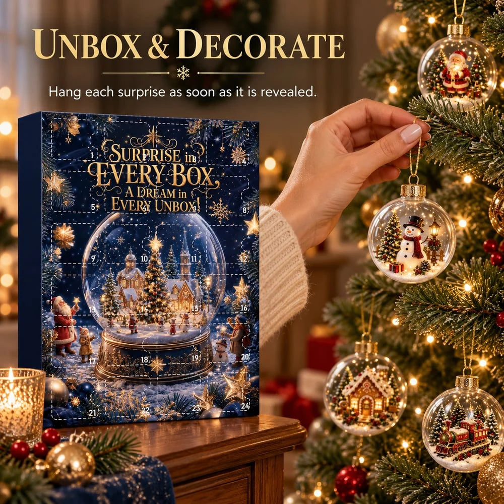 Advent Calendar 24-Day Countdown With 24 Baubles