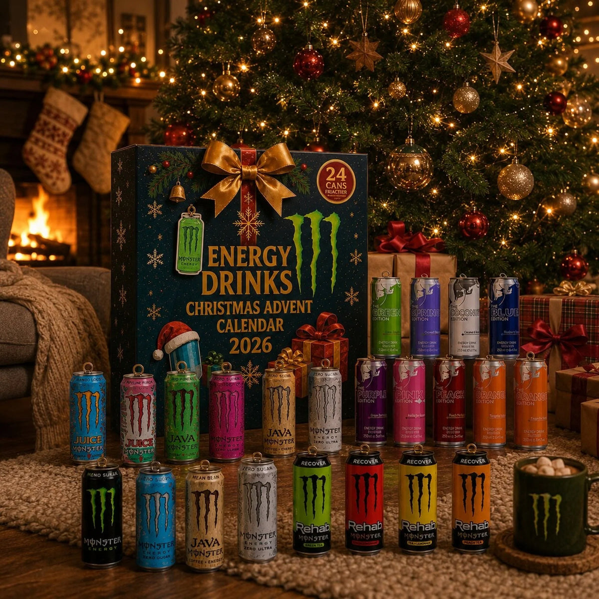 Advent Calendar 24-Day Energy Drink-Inspired Designs