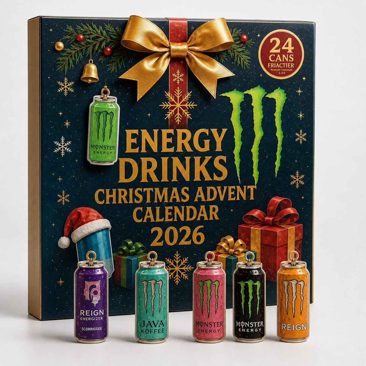 Advent Calendar 24-Day Energy Drink-Inspired Designs