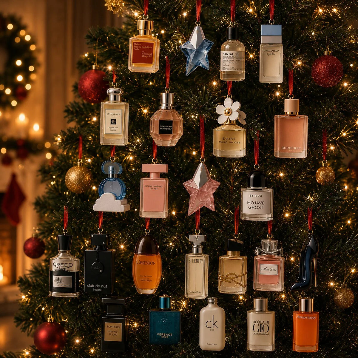Advent Calendar 24-Day Perfume Bottle Artwork