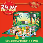 Advent Calendar 24 Mini Plush Animals Reusable Christmas Countdown