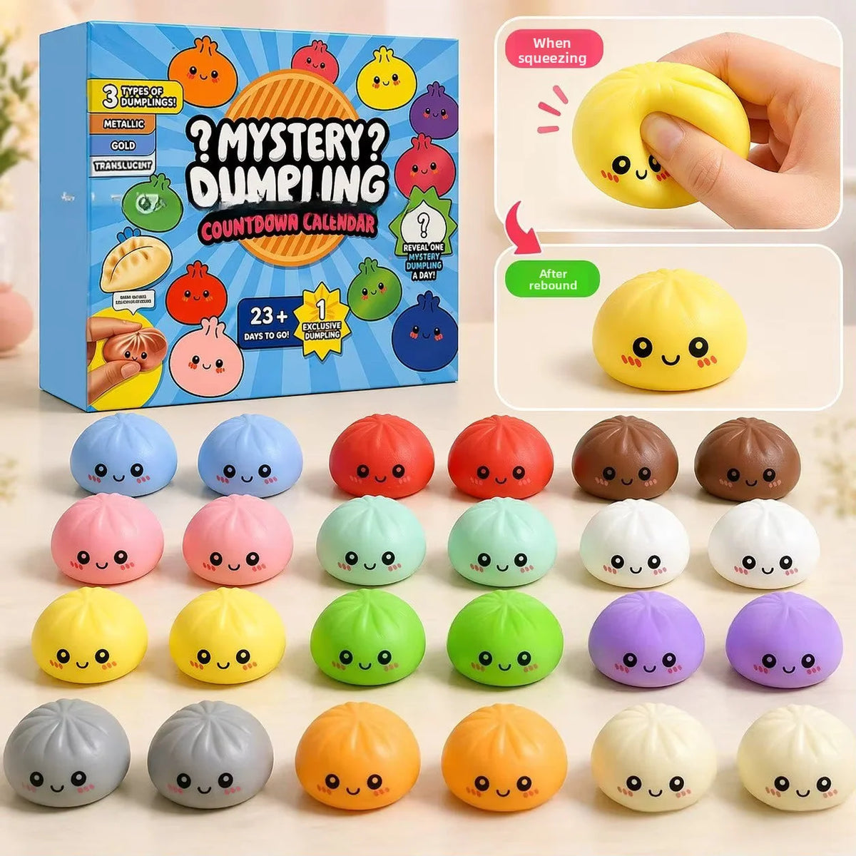 Advent Calendar 24 Slow-Rising Squishy Toys